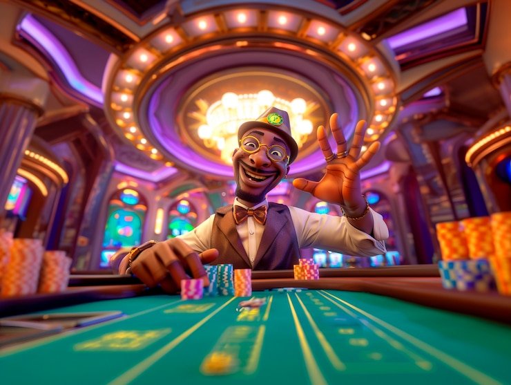Antarmuka meja live dealer Dream Gaming menampilkan streaming video dealer dan area taruhan interaktif